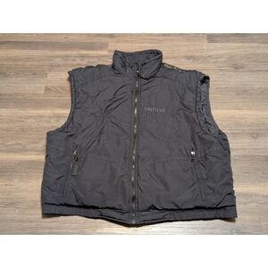 Marmot PolarGuard Mens XL Black Insulated Puffer Vest Outdoor Hiking Zip Up